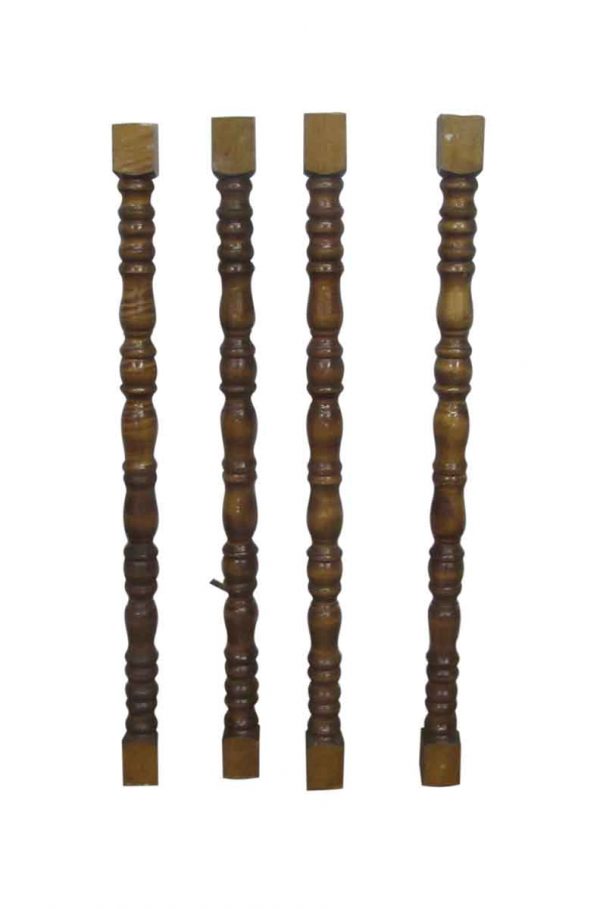 Set of Four Turned Spindles