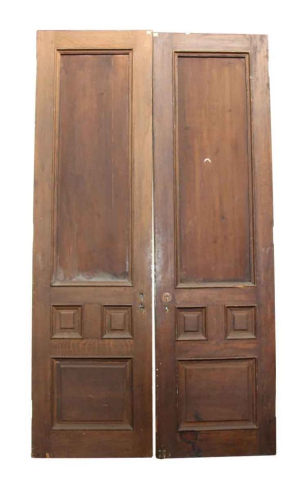 Pair of Solid Four Panel Doors