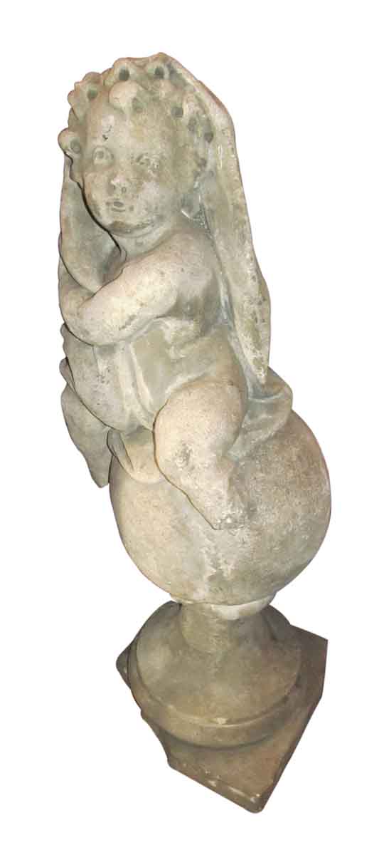Cherub Statue on Ball Final Limestone