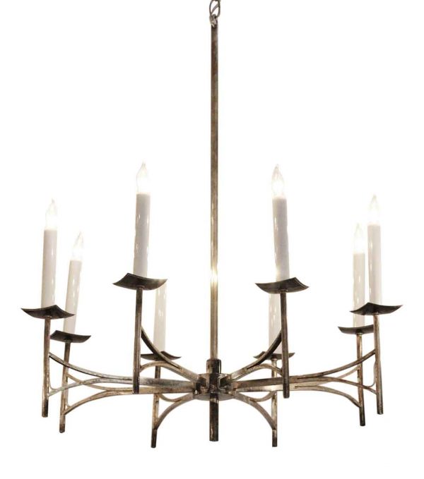 Mid Century Silver Plated French Chandelier