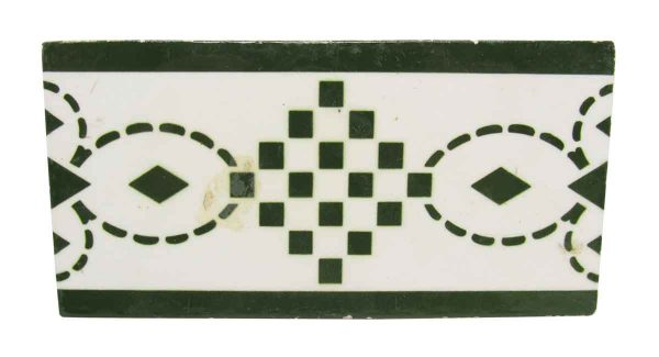 Green & White Geometric Tile