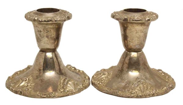 Silver Plated Turn of the Century Candle Holders