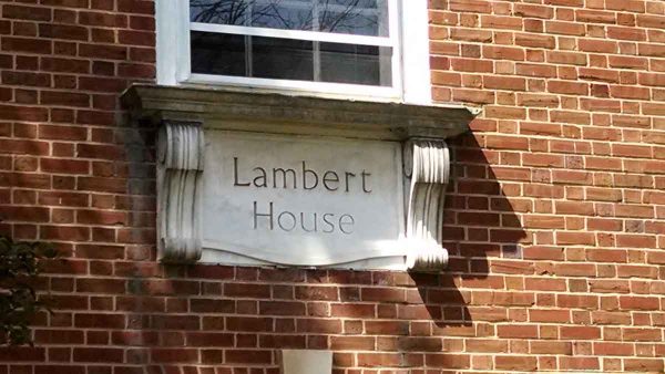 Marble Lambert House Plaque & Corbels