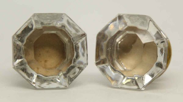 Pair of Glass Faceted Knobs