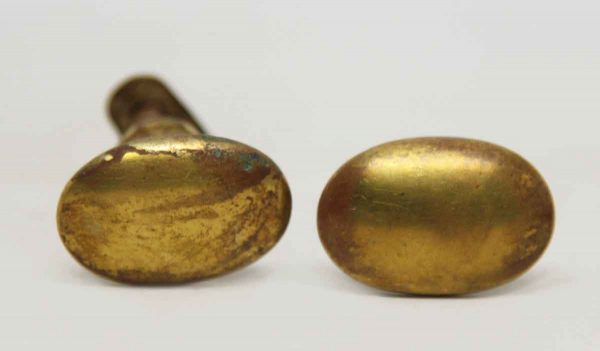 Pair of Oval Brass Cabinet Knobs