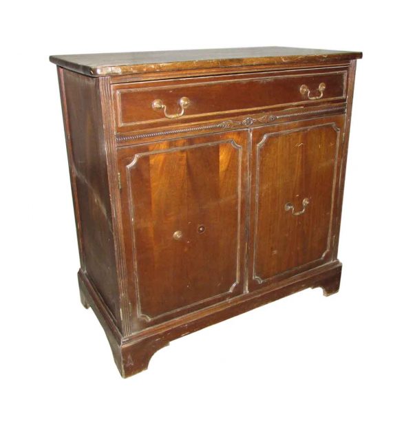 Mahogany Chest with Beaded Trim