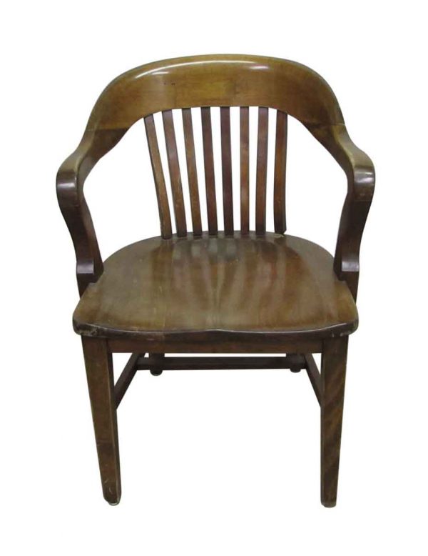 Dark Tone Wooden Bankers Chair