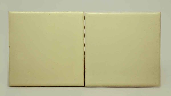 Pair of Pale Yellow Tiles