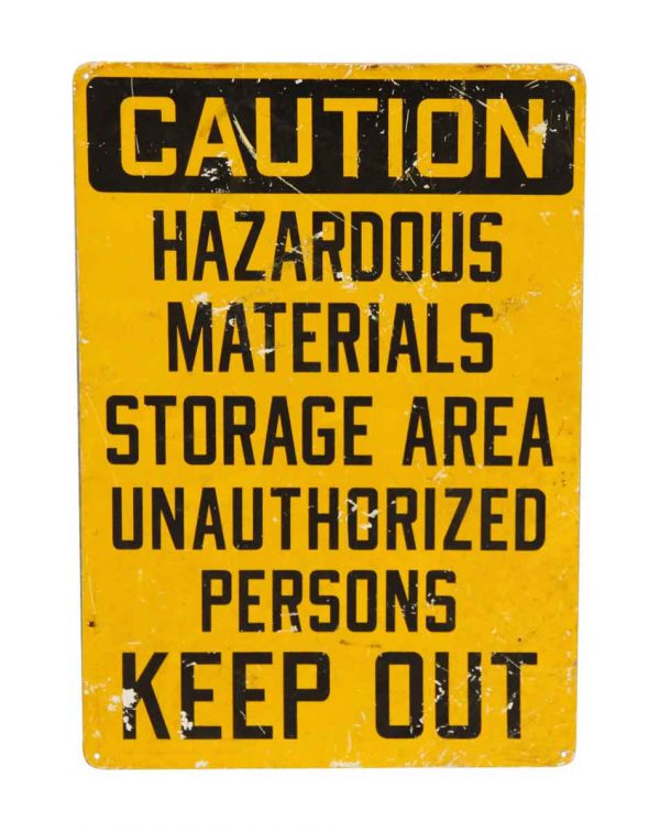 Authentic Hazardous Sign