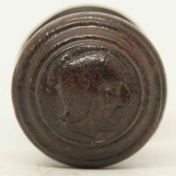 Figural Collectors Wooden Knob with Rosette
