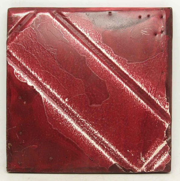 Red & White Decorative Tin Panel