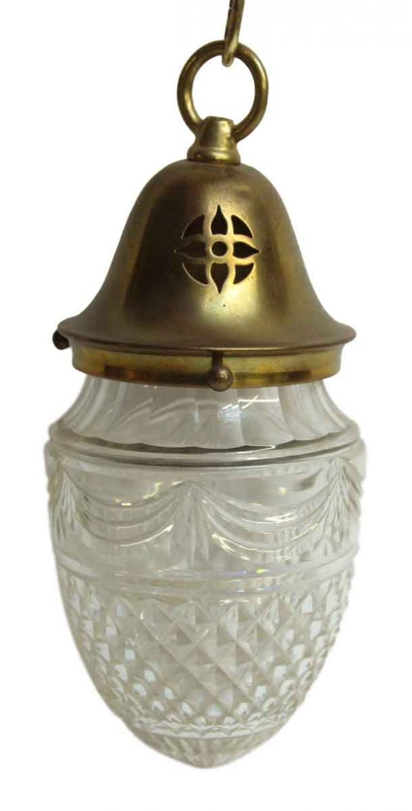 Small Glass Fixture with Brass Fitter
