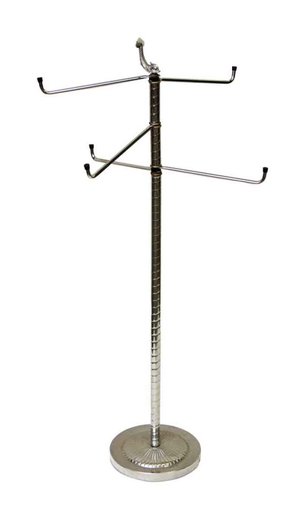 Chrome Towel Bar Stand with Dolphin Finial