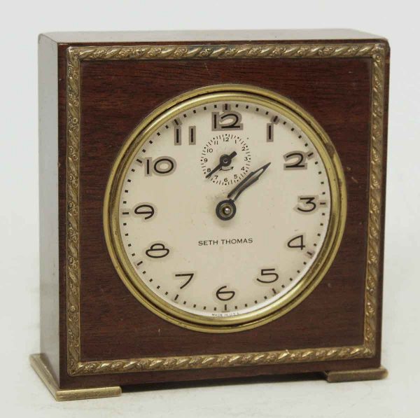 Small Wooden Seth Thomas Table Top Clock