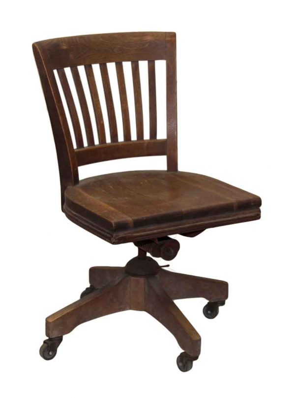 Single Wooden Chair on Wheels