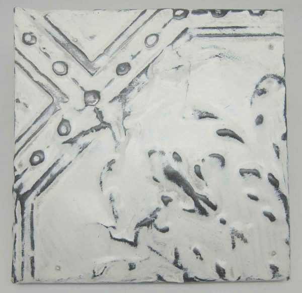 White Decorative Diagonal Tin Panel