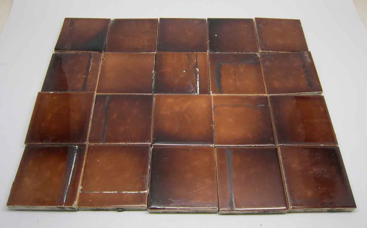 3 X 3 Brown Square Tile Set | Olde Good Things