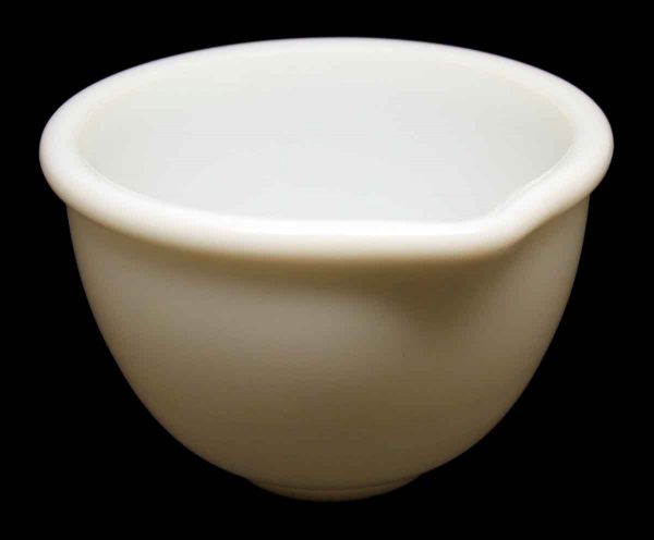 White Milk Glass Bowl with Spout