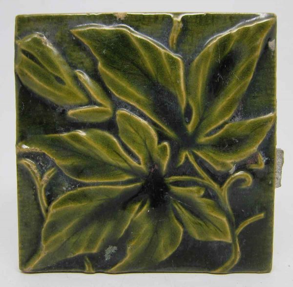 Leaf Green Dark Square Tile