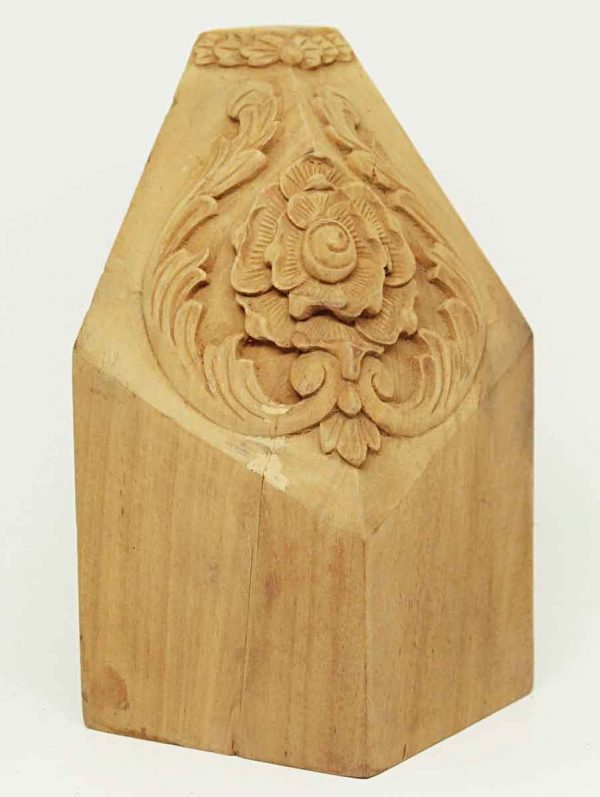 Carved Floral Corner Wood Molding