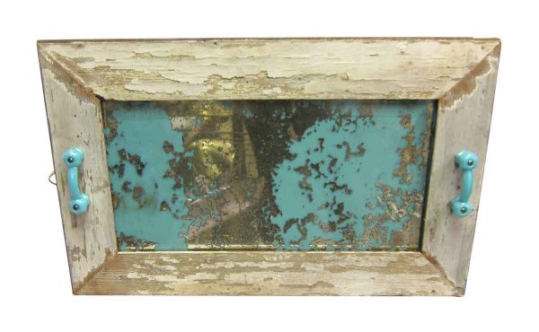 Savaged Wood Mirror with Distressed Glass