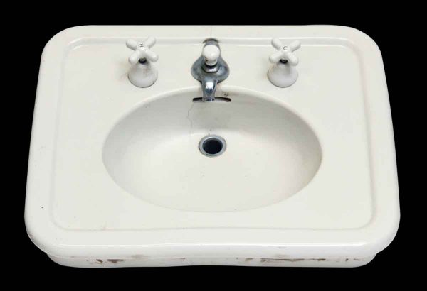 White Salvaged Pedestal Sink