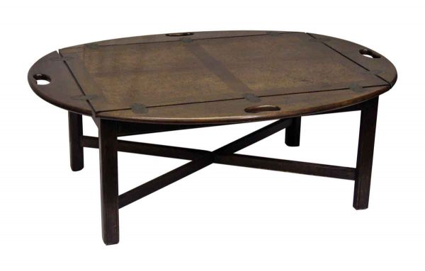 Wooden Oval Butler's Table
