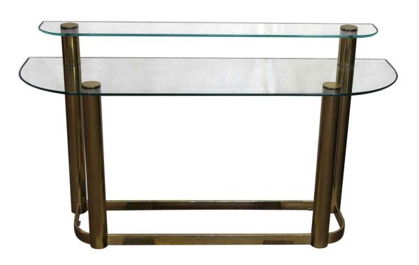 Two Tier Glass Console Table