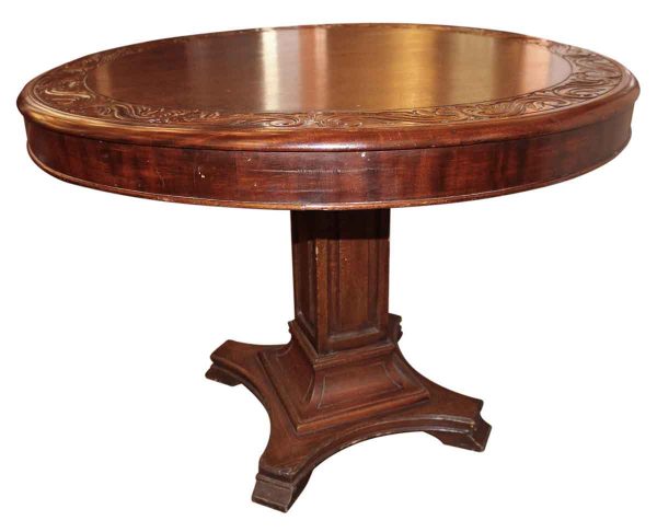 Antique Round Mahogany Dining Table