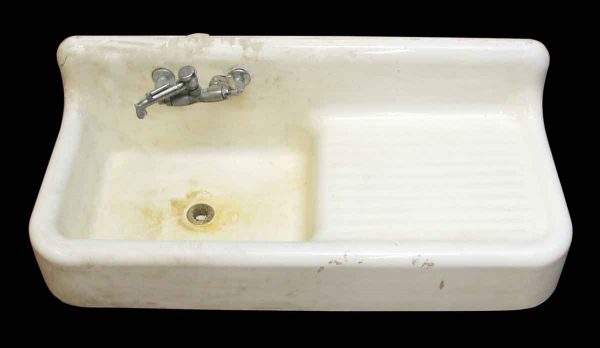 Kitchen Porcelain Sink with Drying Bay
