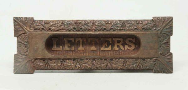 Bronze Ornate Letters Mail Slot