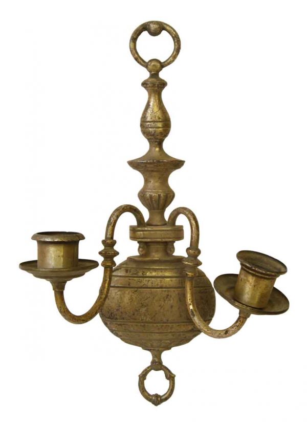 Pair of Colonial Brass Sonces