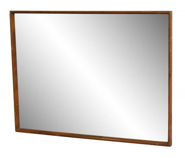 Medium Tone Wooden Frame Mirror