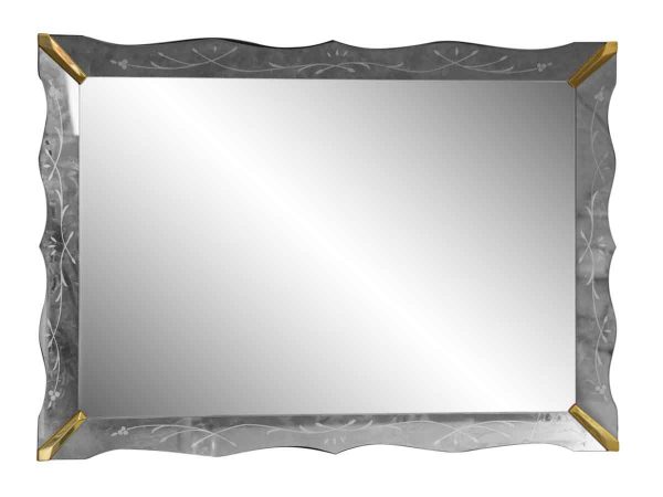 Venetian Mirror with Gold Accent