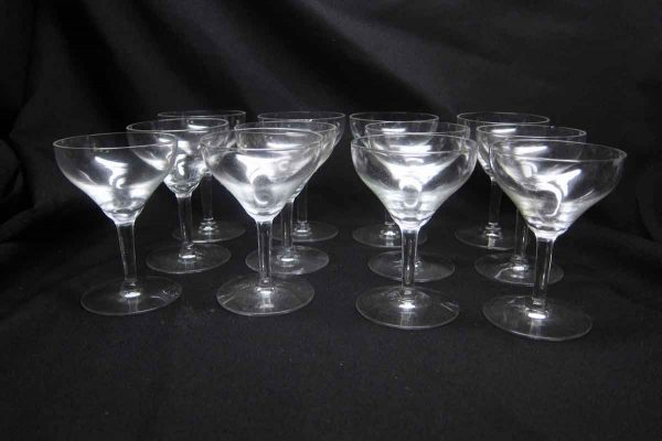 Set of Clear Vintage Goblet Glasses
