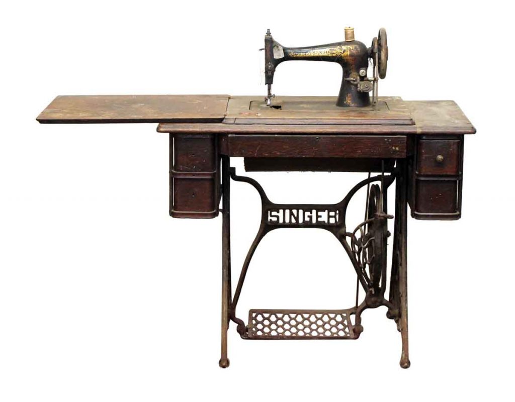 1914 Singer Treadle Egyptian Sphinx Motif Sewing Unit | Olde Good Things