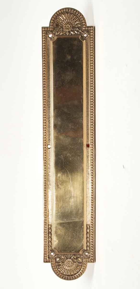 Gilded Floral Russwin Push Plate