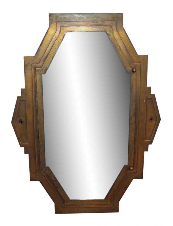 1920s Art Deco Bronze Mirror
