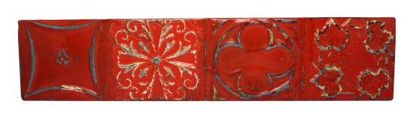 Red Shellac Long Tin Panel