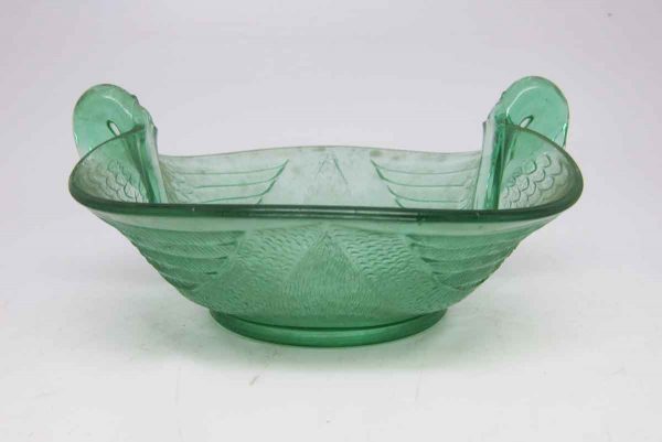 Vintage Green Flared Glass Dish
