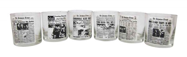 Glass Cups of the Scranton Times Newspaper