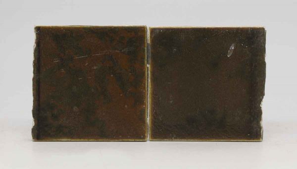 Set of Two Brown Mixed Tiles