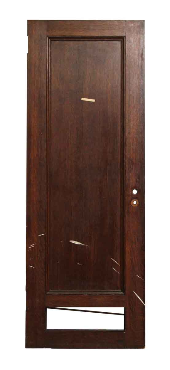 Single Panel Wood Door with Bottom Cut Out