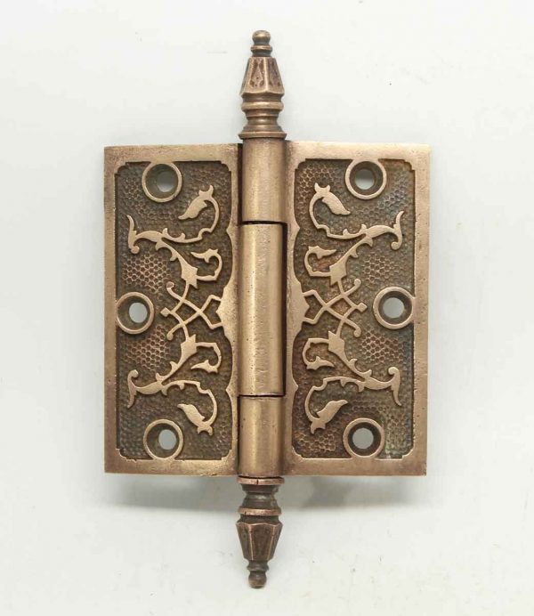 Single Bronze Ornate Steeple Tip Hinge