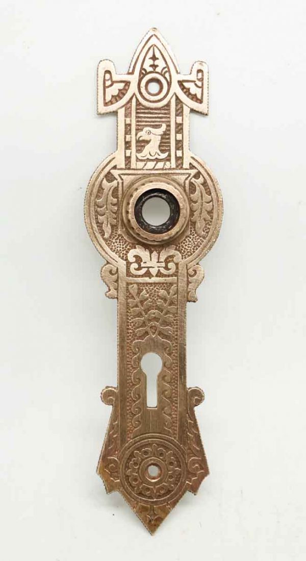 Bronze Ornate Back Plate with Keyhole