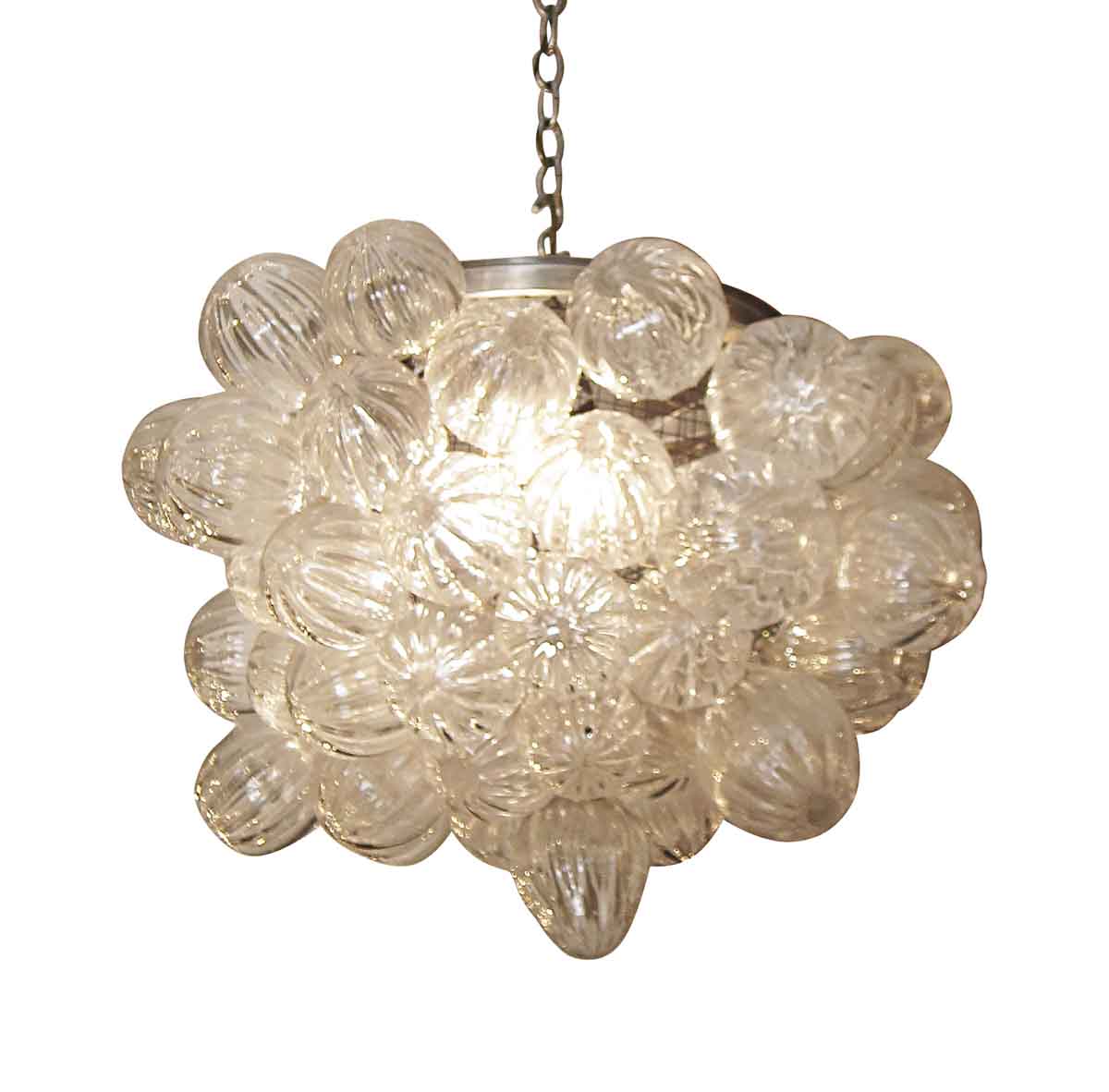 Clear Hand Blown Bubble Glass Pendant Light Olde Good Things