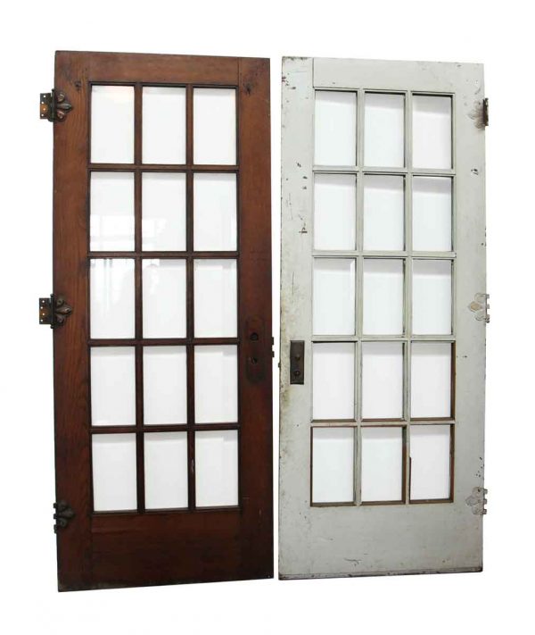15 Beveled Glass Panel French Door