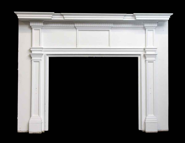 Federal Style White Wood Mantel