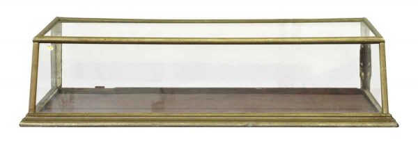 Slanted Brass Frame Table Top Showcase