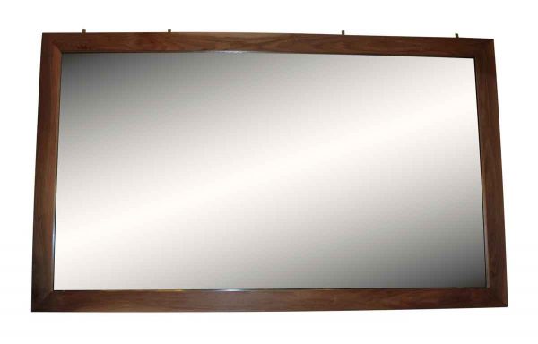 Black Walnut Frame Mirror with Lightly Distressed Glass